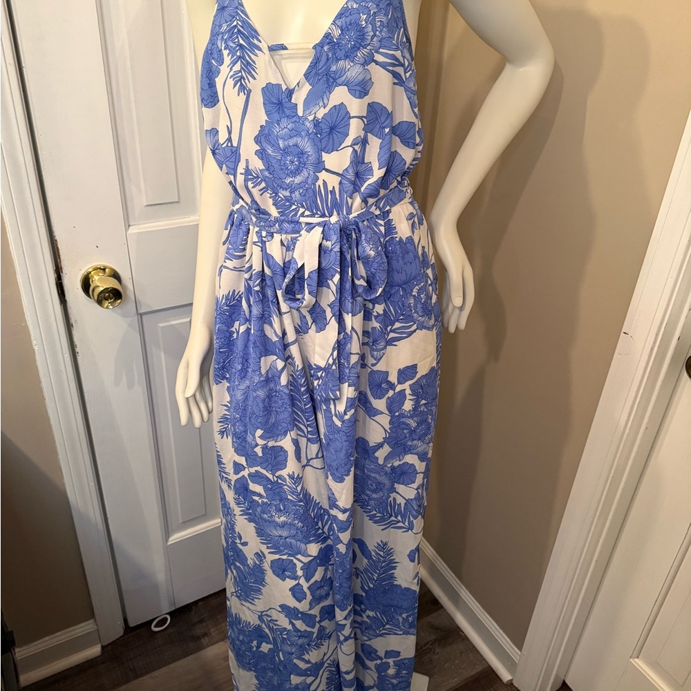 My Michelle Blue and White Floral Dress